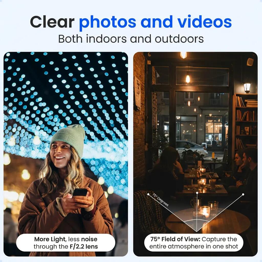 Digitale Camera 4K 64MP – Dual Lens, 16x Zoom, 64GB SD – Roze 3/11