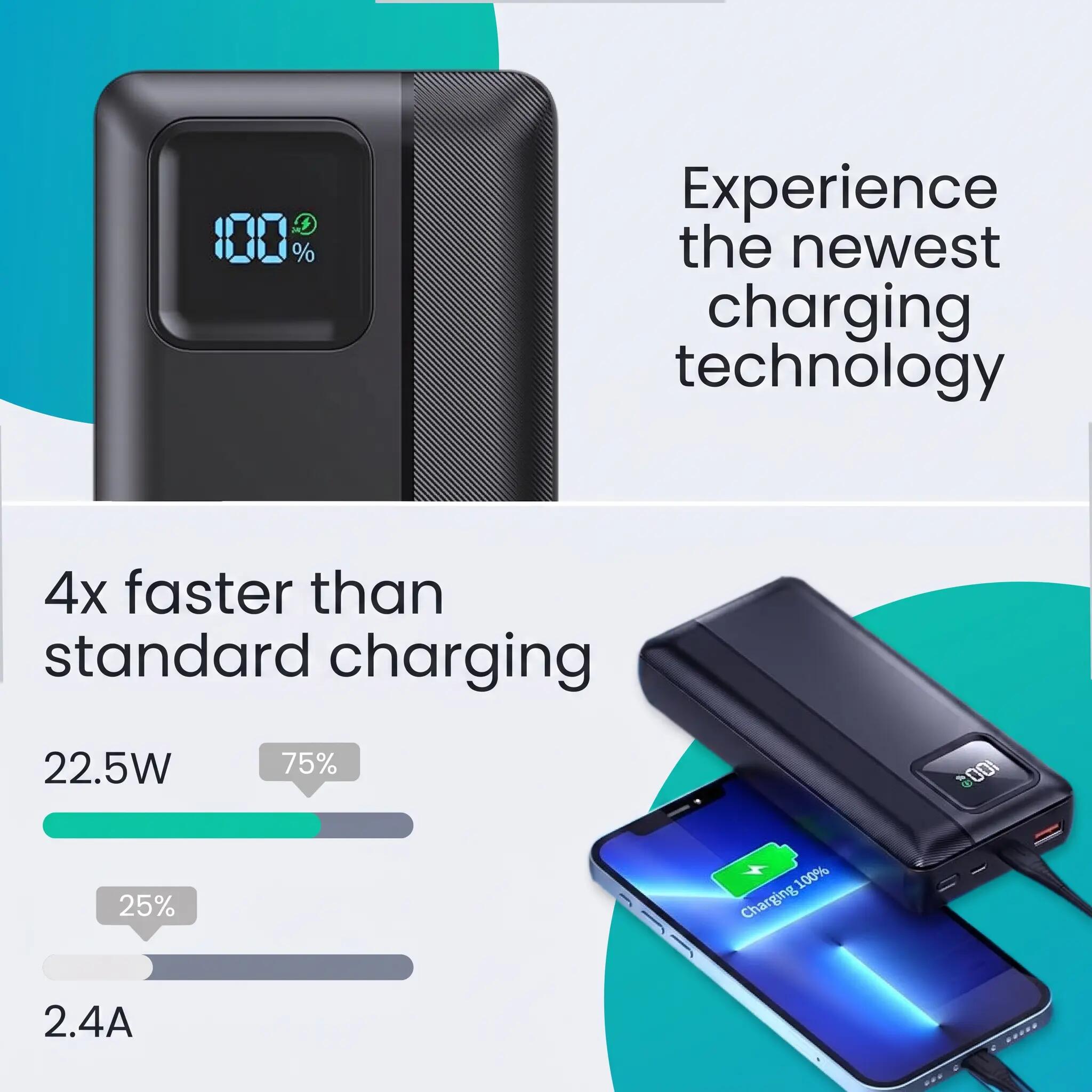 Powerbank 30000mAh - USB-C 22.5W - LED Display 6/11