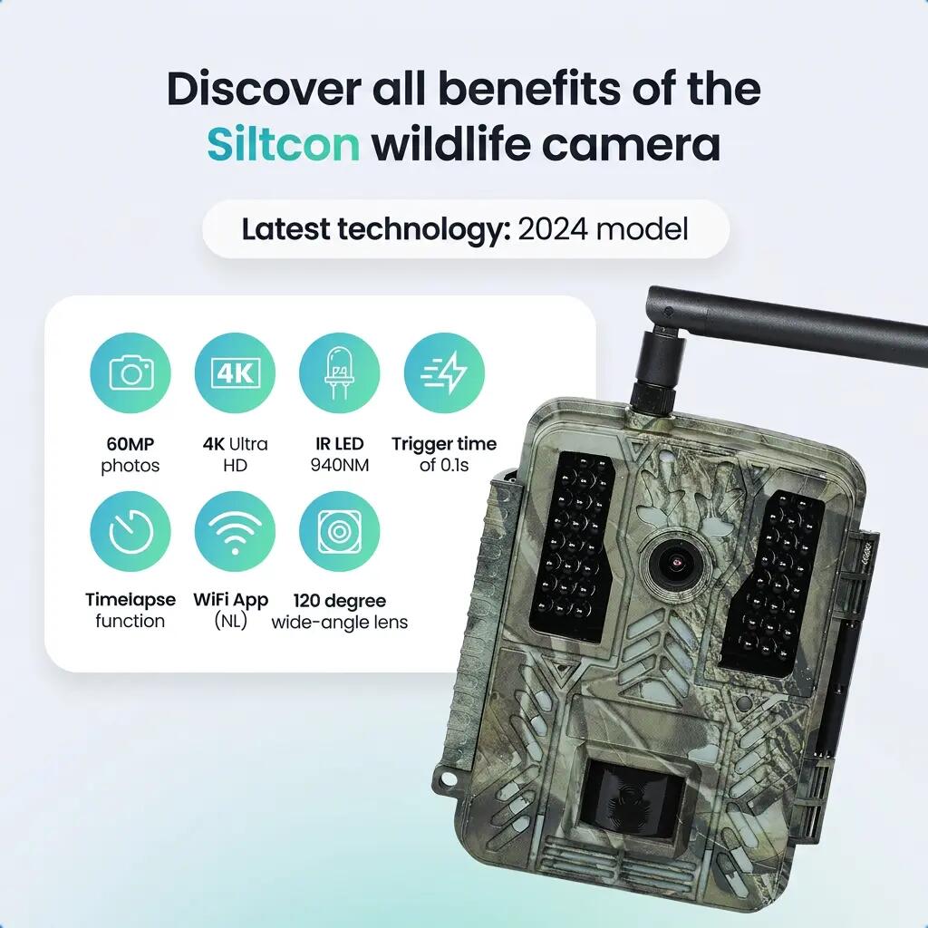 Wildcamera 4K 60MP - WiFi - Nachtzicht - 128GB SD 3/13