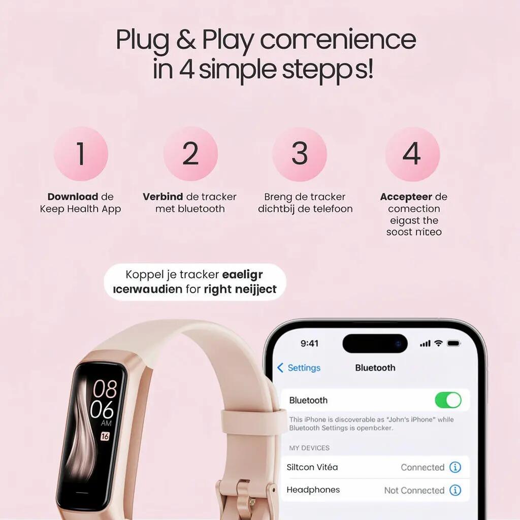 Smartwatch Vitéa – Hartslagmeter en 2 Bandjes 7/11