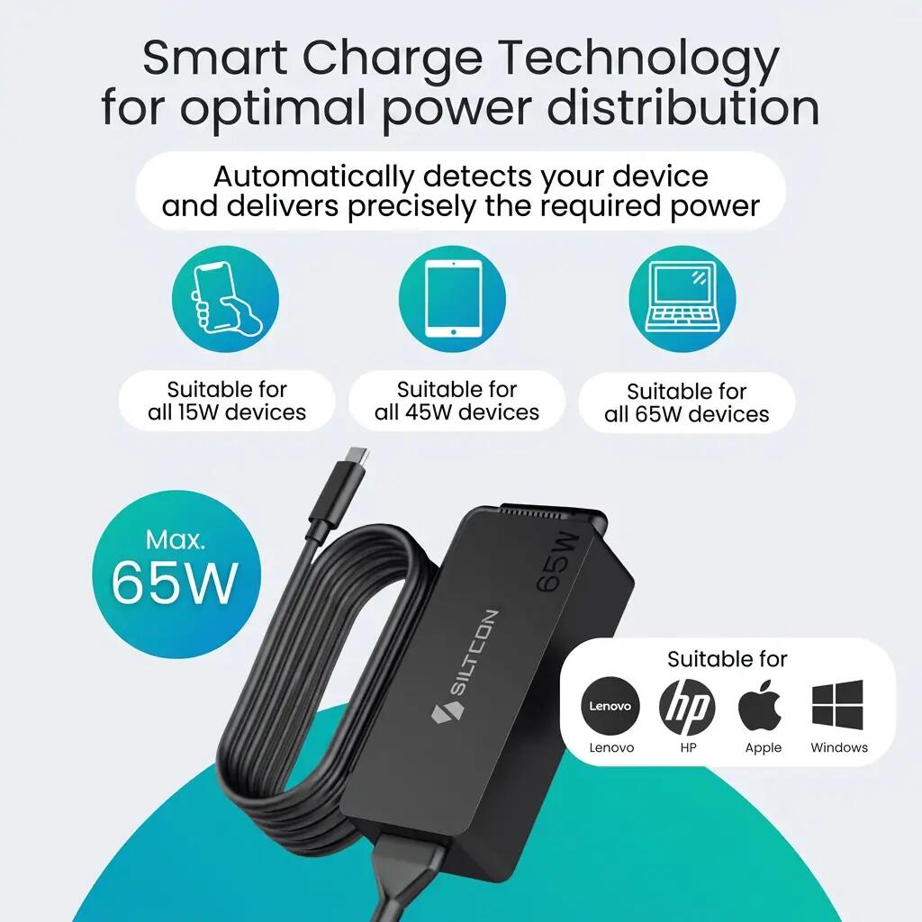 Laptopoplader USB-C 65W – 3m Kabel 11/14