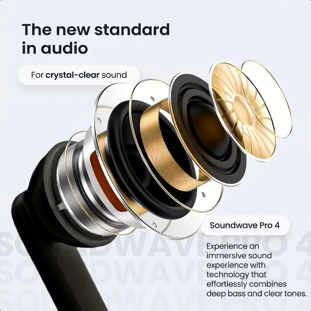 Oordopjes SoundWave Pro 4 – ENC en Bluetooth 5.4 – Zwart 6/11