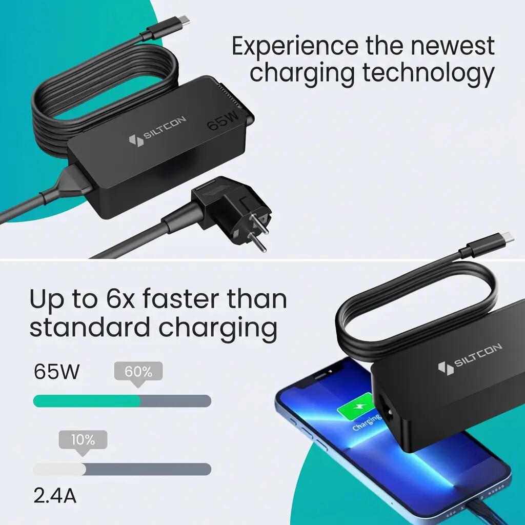 Laptopoplader USB-C 65W – 3m Kabel 7/14