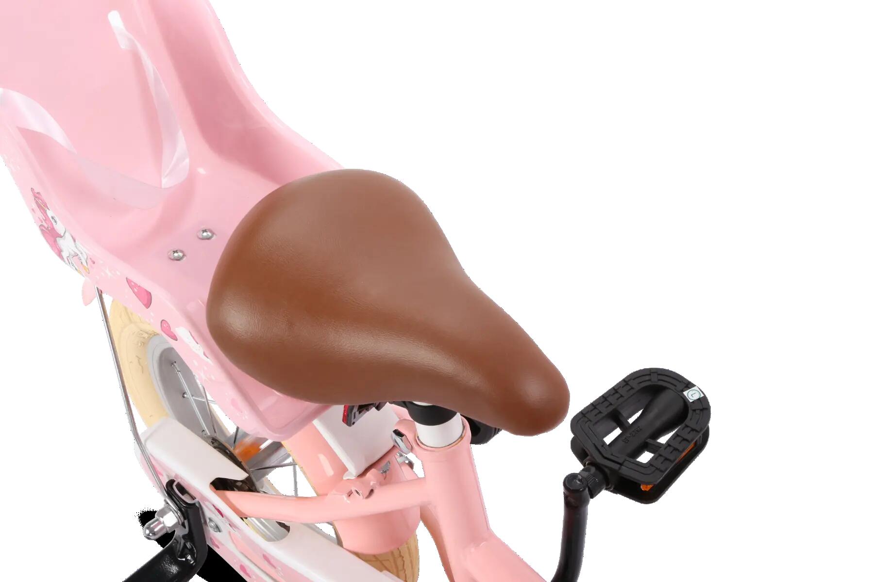 Dolly Meisjesfiets 12 inch - Kinderfiets 2-4 jaar - Fiets & Zijwieltjes - Roze 10/12