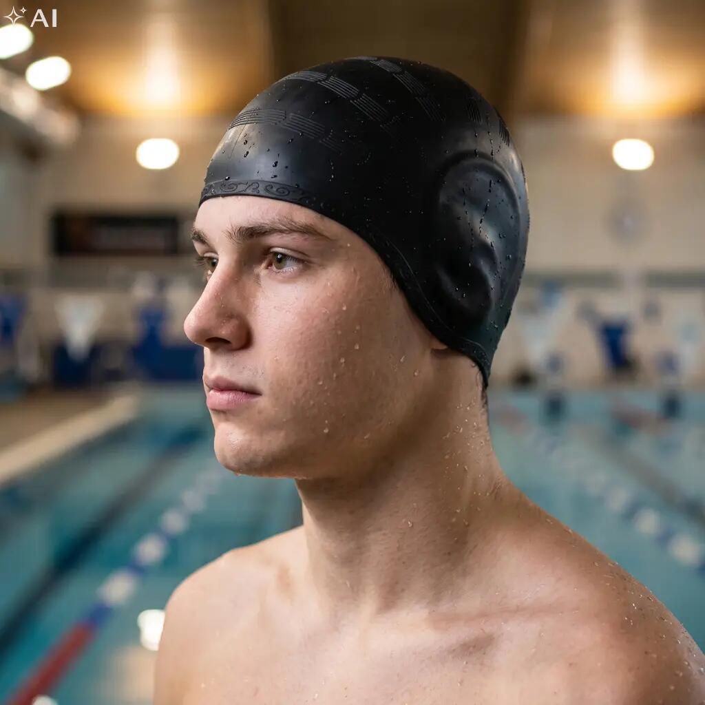 Czepek pływacki na długie włosy i uszy Aqua-Sport Ear Cap 8/10
