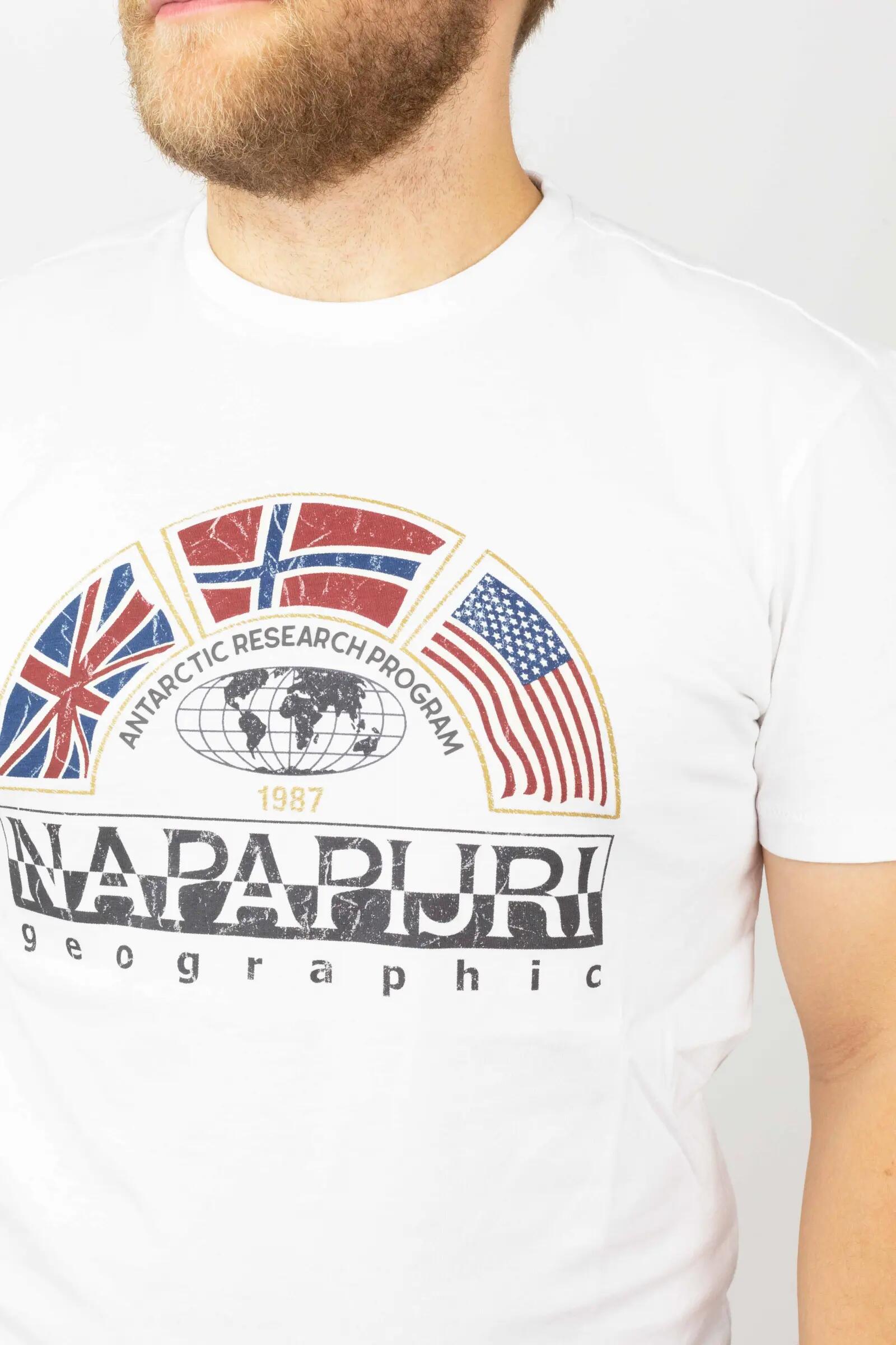 Napapijri Camiseta S-turin Blanco 4/4