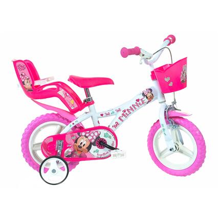 Vélo enfant - cyclisme - révisé - 12" adjustable - Minnie Mouse - rose