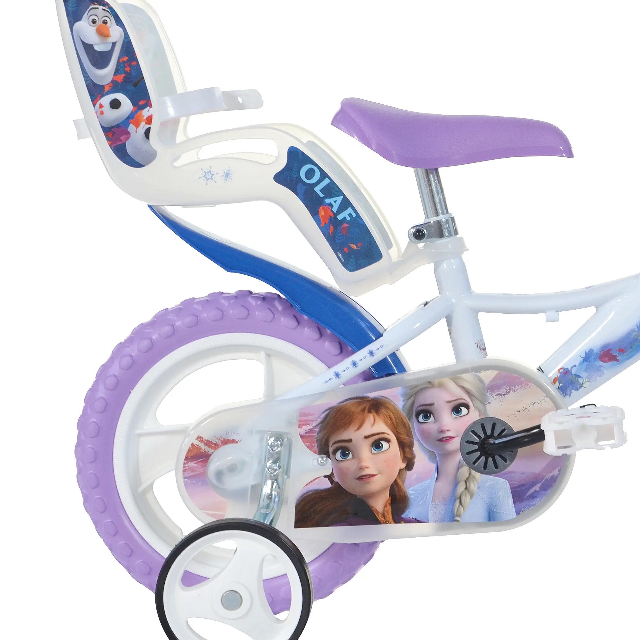 Vélo enfant - Cyclisme - Pour filles - 12 pouces - Réglable - Blanc 3/4