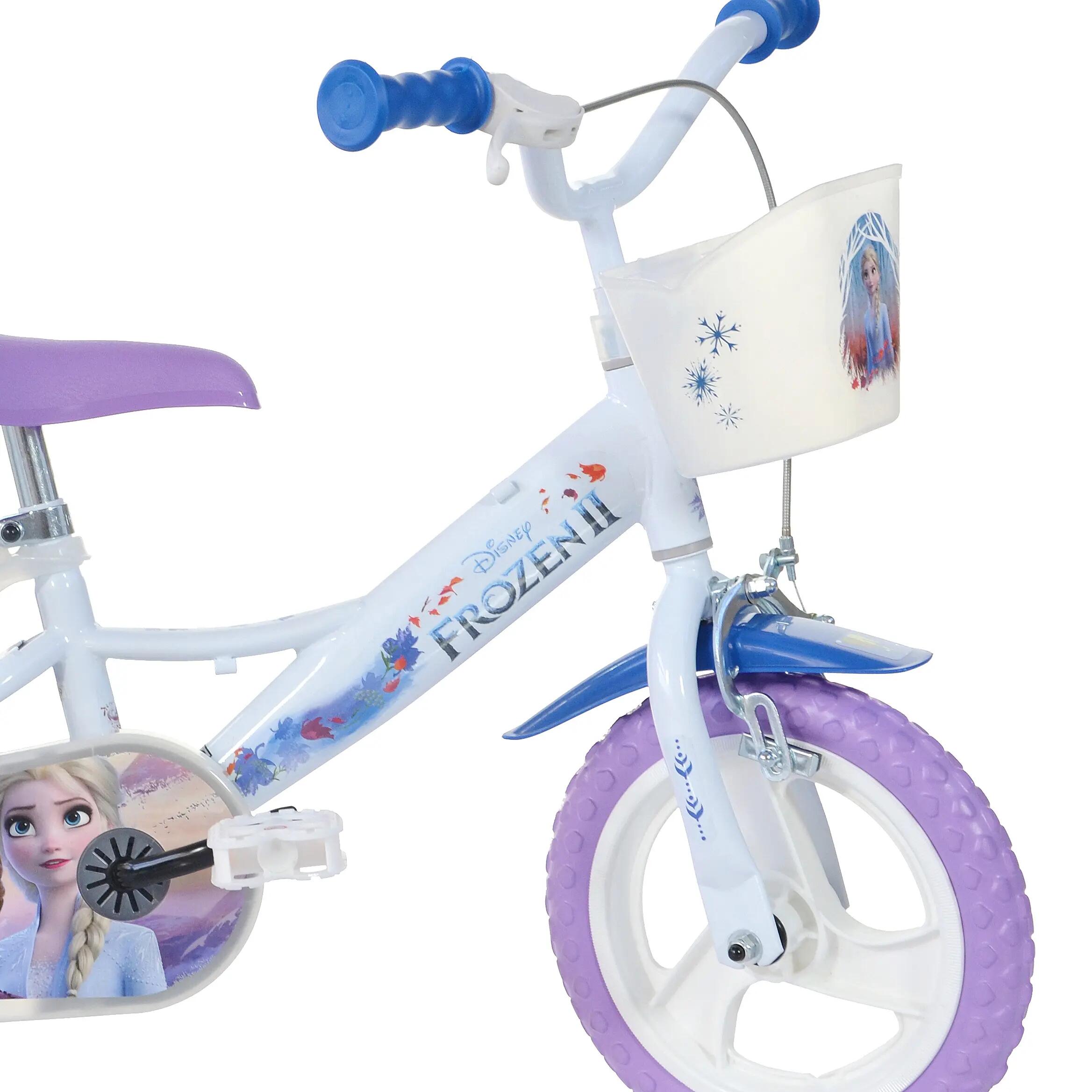 Vélo enfant - Cyclisme - Pour filles - 12 pouces - Réglable - Blanc 2/4