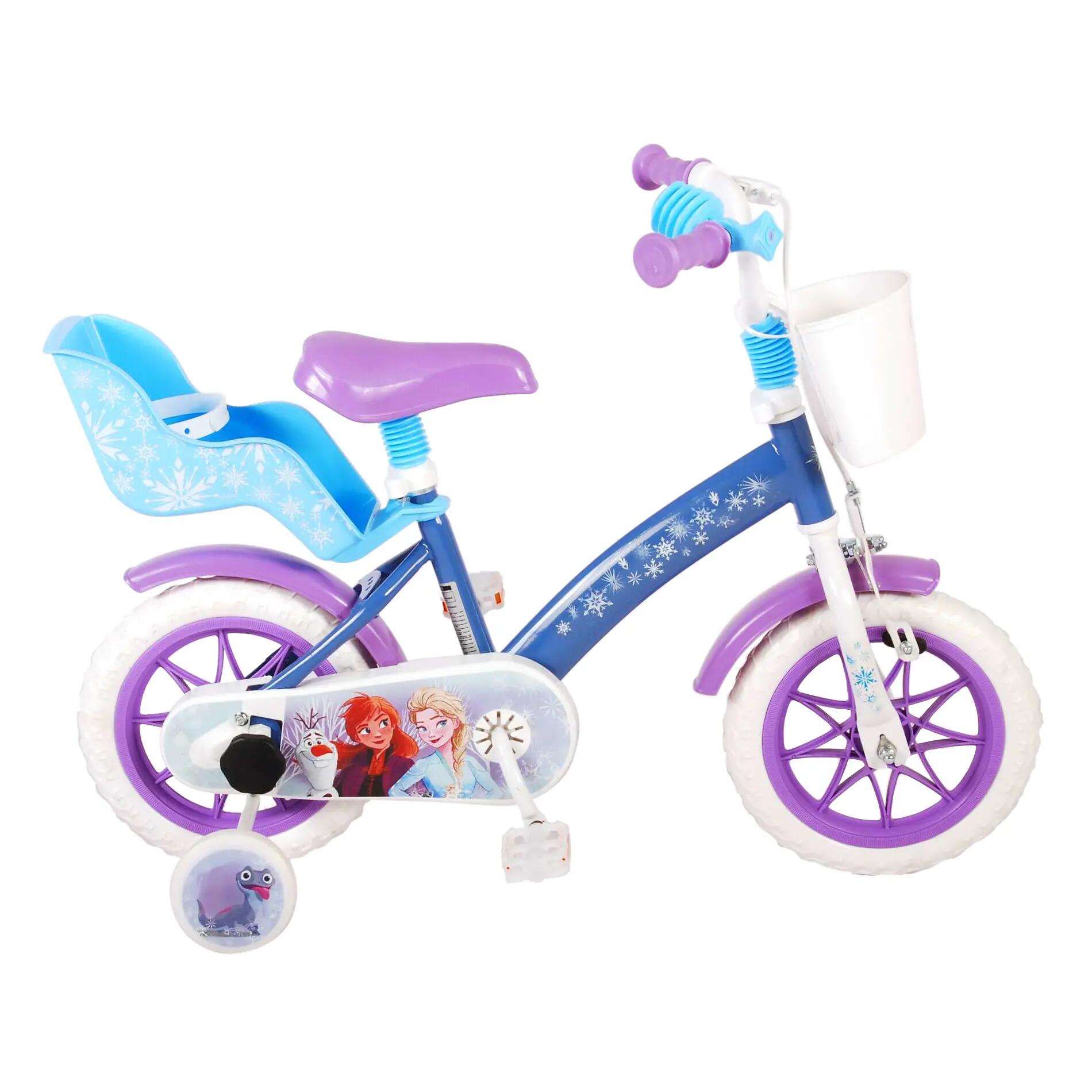 bicicletta per bambini - ciclismo infantile - modello Disney Frozen - 12" - blu. 2/3
