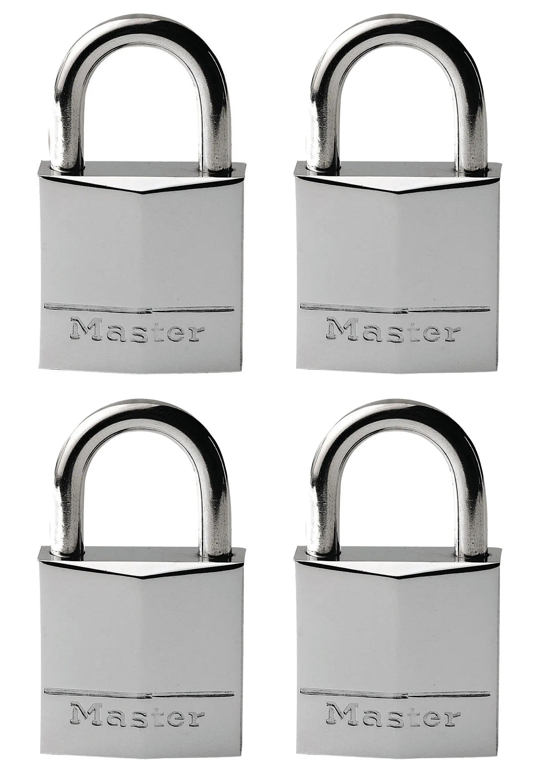 629EURQ Pack de 4 Cadenas Marins avec Clés, Gris, 3,4 x 2 x 1 cm 2/2