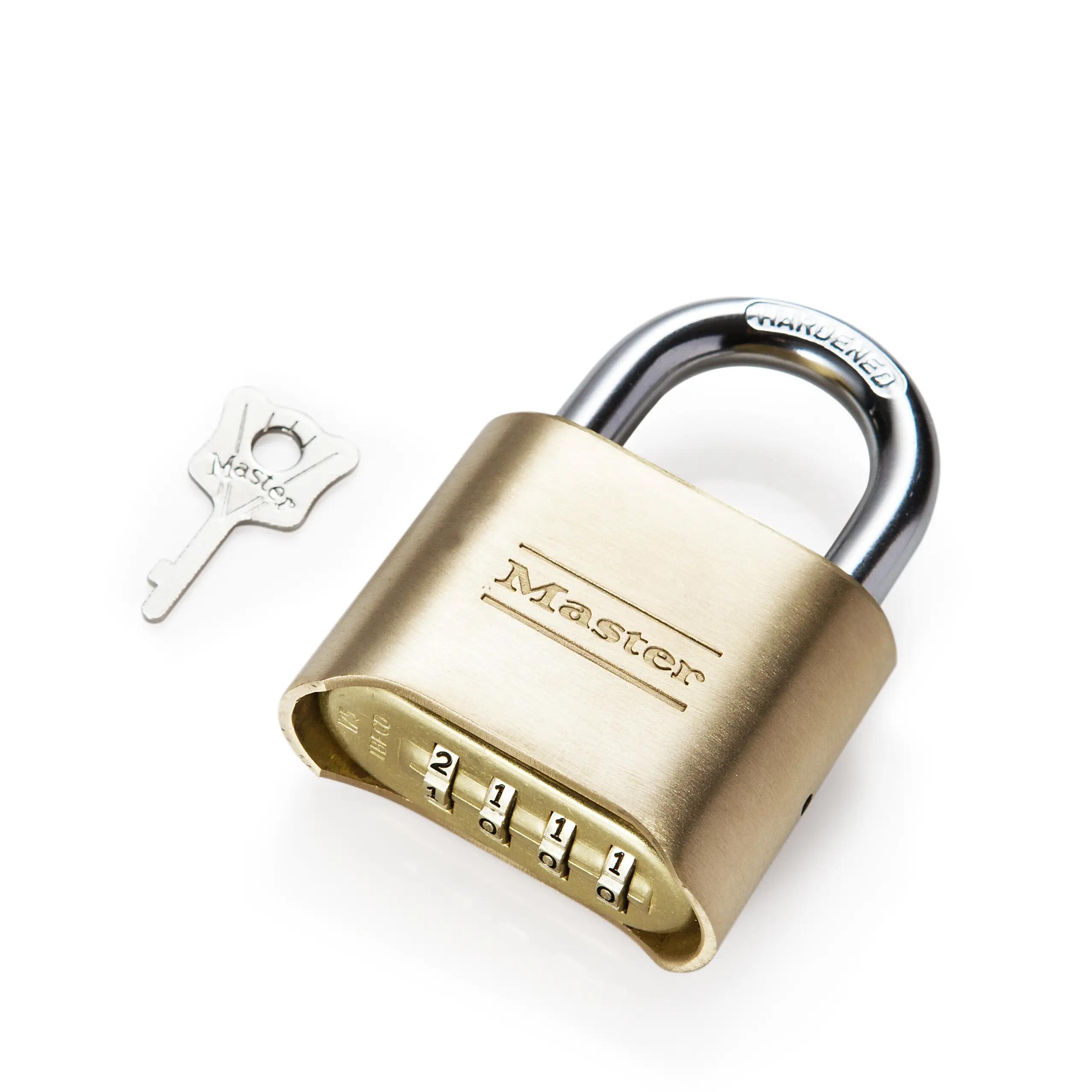 Gecertificeerd combinatiehangslot met huis van massief zink 7,5 x 5,1 x 2,4 cm 2/2