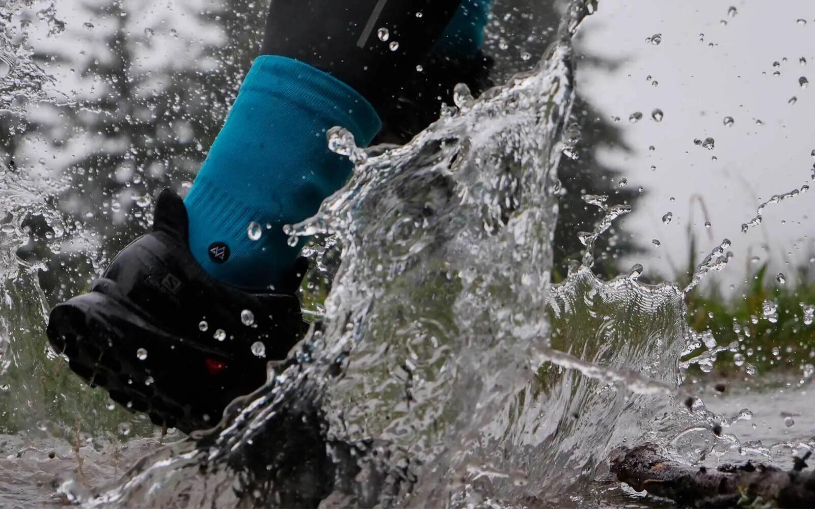 Chaussettes Imperméables TRAIL-DRY Vert kaki en Fibres de Bambou | Trail, Trek 8/8