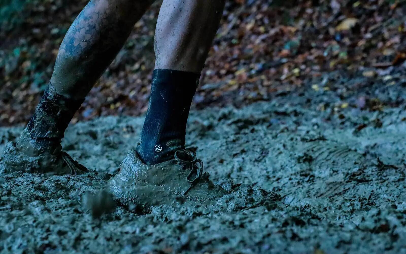 Chaussettes Imperméables TRAIL-DRY Vert kaki en Fibres de Bambou | Trail, Trek 5/8