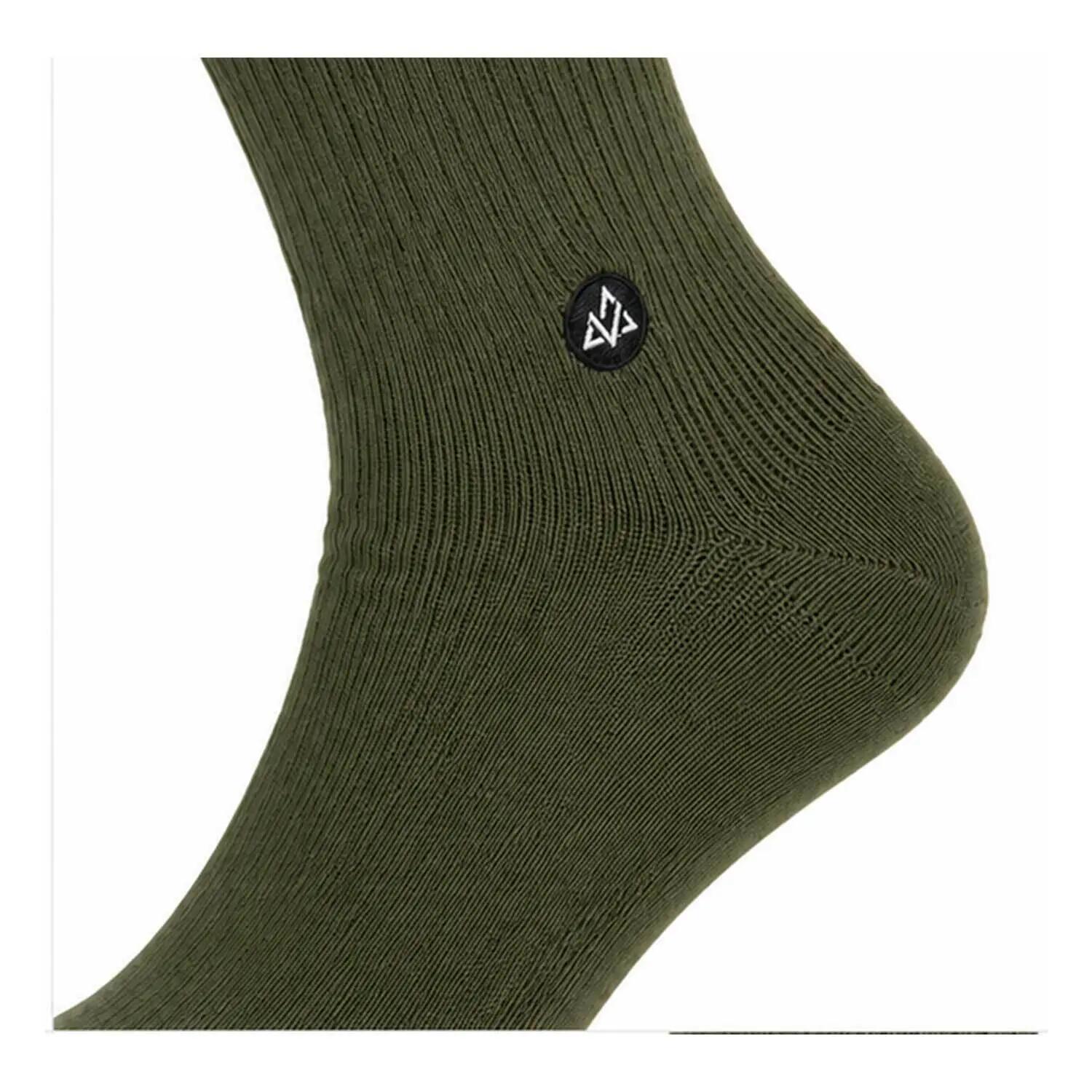 Chaussettes Imperméables TRAIL-DRY Vert kaki en Fibres de Bambou | Trail, Trek 2/8