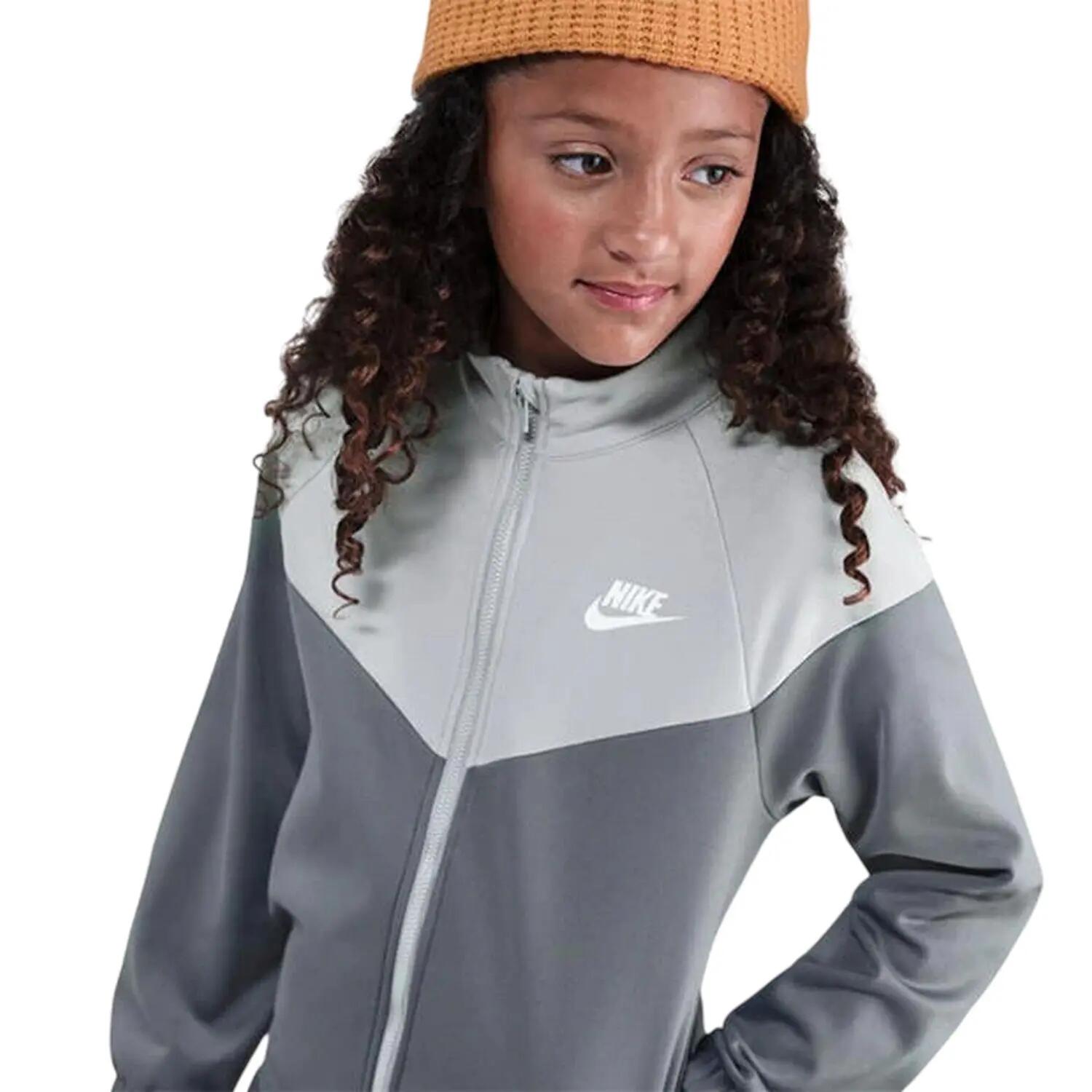 Childrens/Kids Swoosh Polyester Tracksuit (Grey/Smoke) 4/5