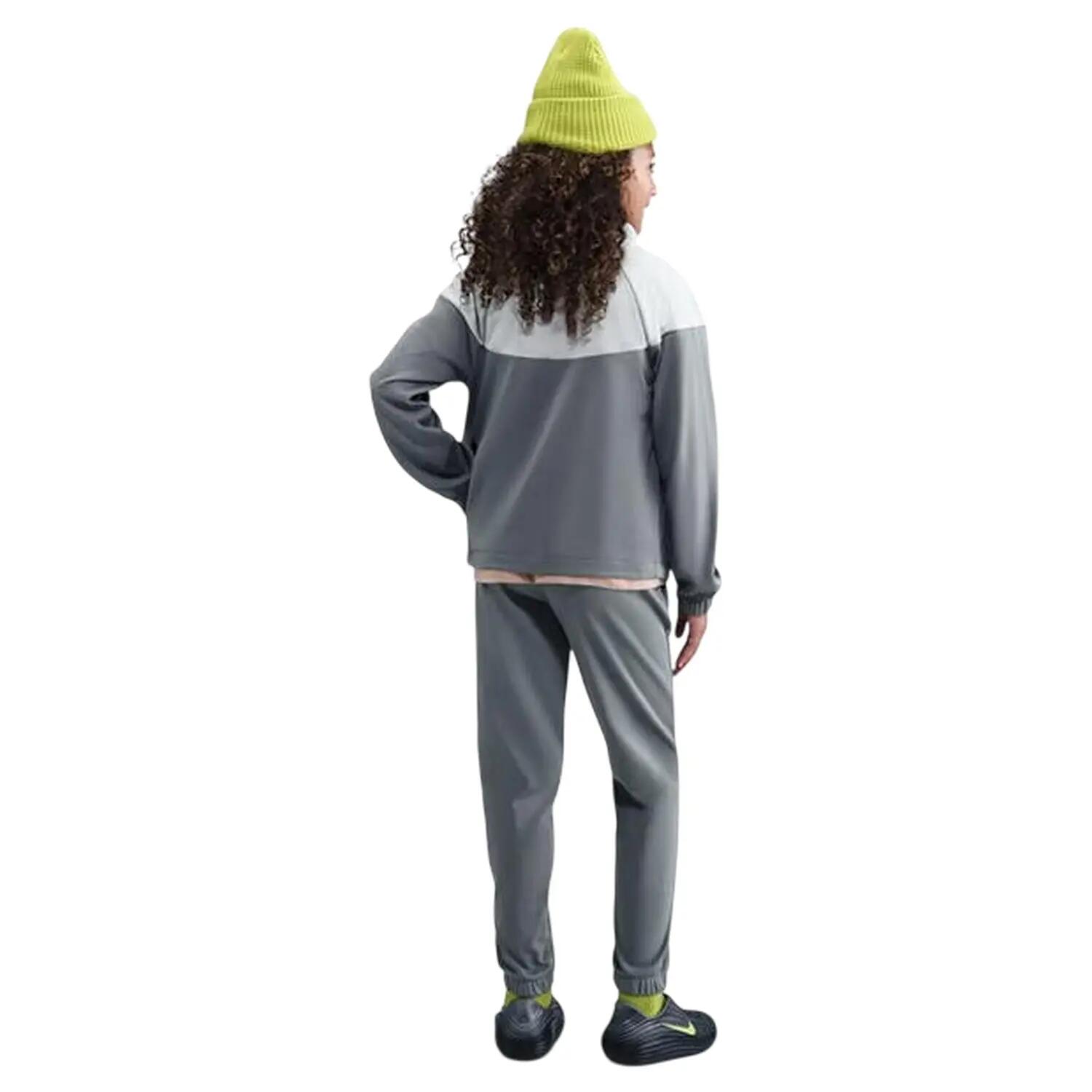 Childrens/Kids Swoosh Polyester Tracksuit (Grey/Smoke) 3/5