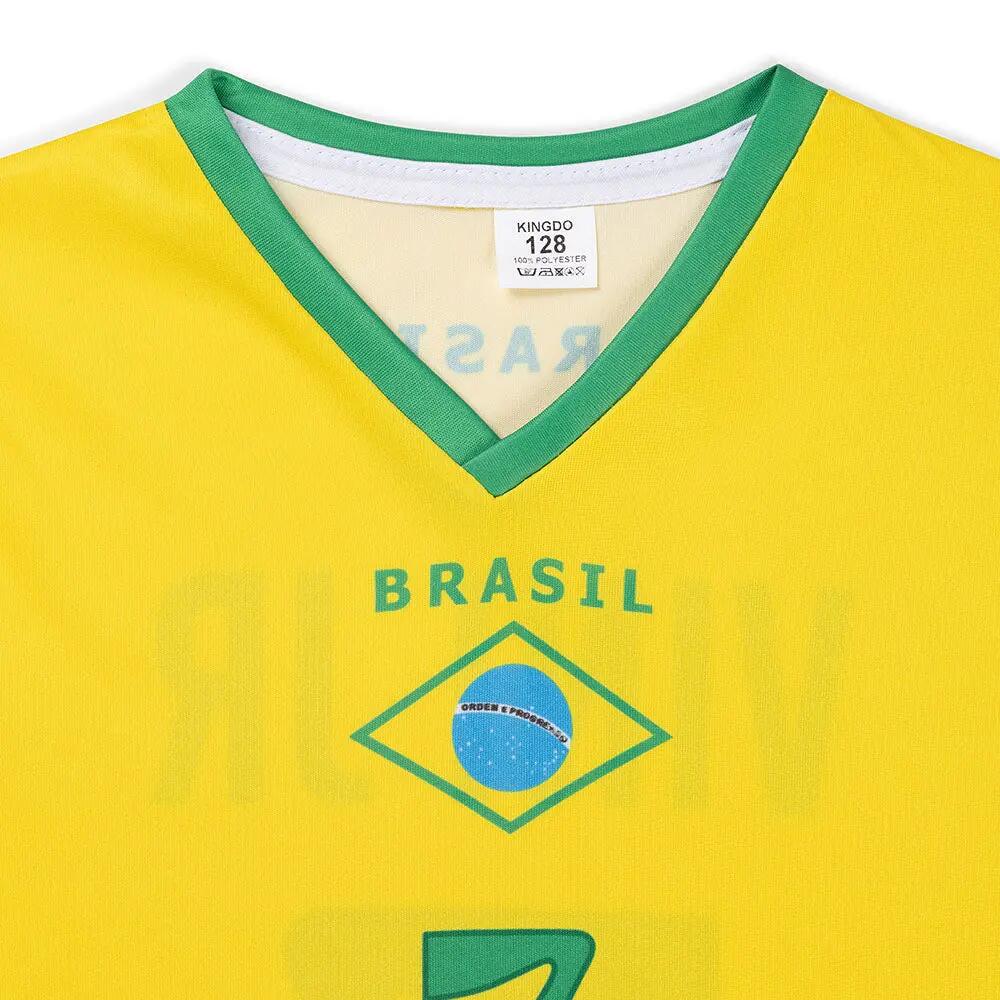 Brazilie Voetbaltenue Thuis Vini JR. - Kinderen en Volwassenen 3/5
