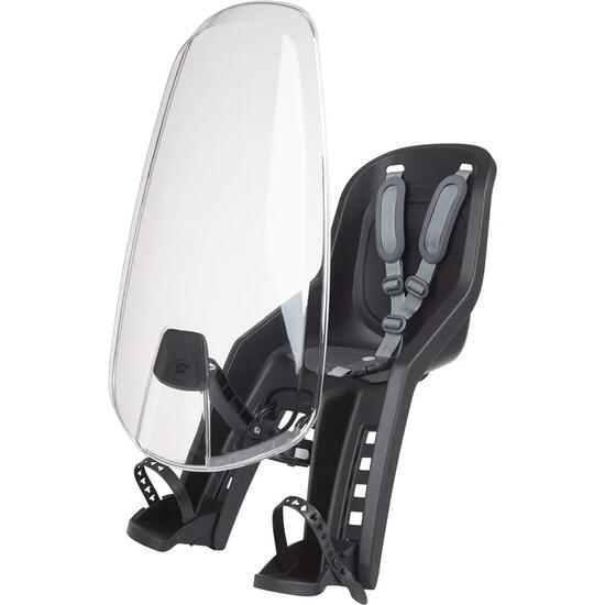 Siège Avant Polisport Bubbly Mini Evo Noir/Dark Grey avec Pare-Brise