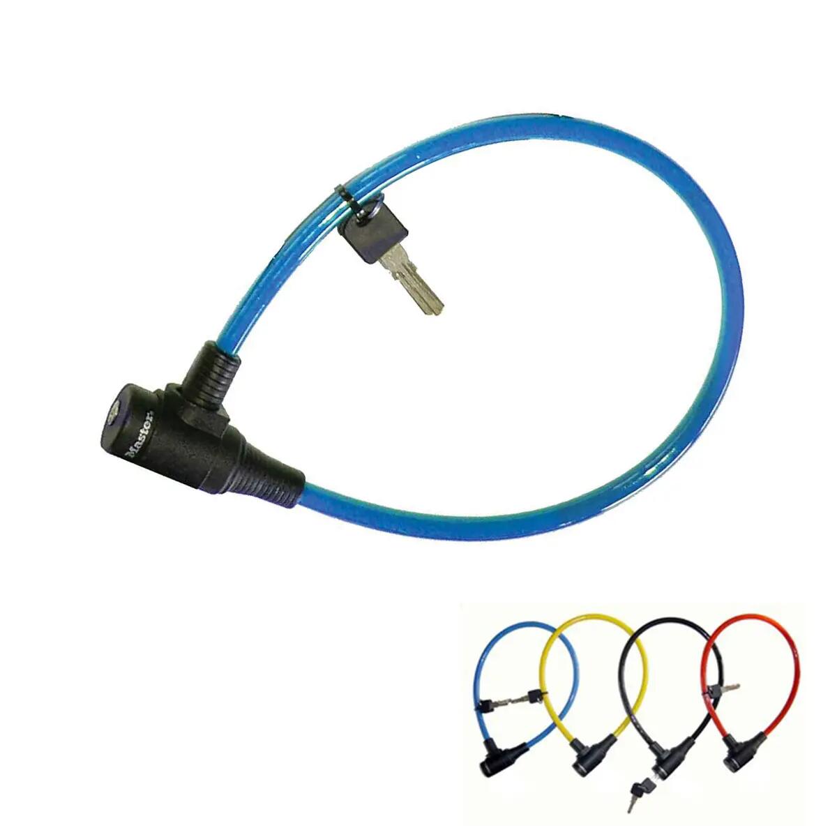 Cable Antivol Vélo [65 cm Câble] [Clé] [Extérieur] [Couleur Aléatoire] 1/2