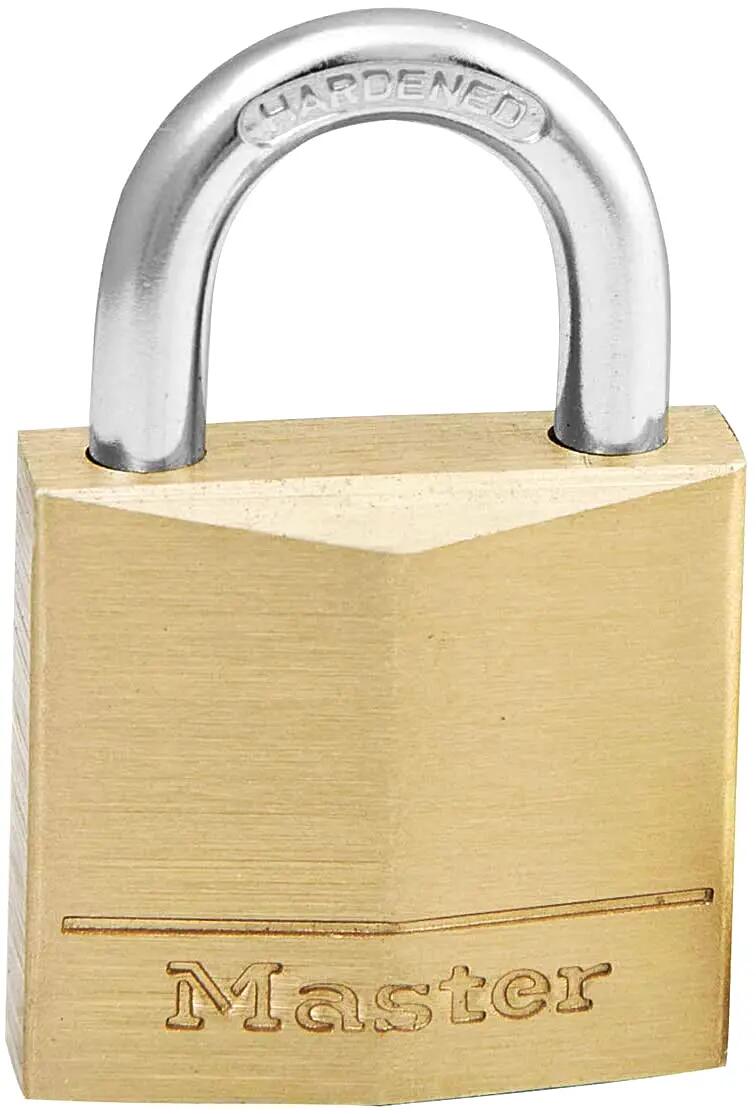 Candado de Ancho con Cuerpo de Latón Macizo, Dorado, 4,9 x 3 x 1,2 cm 2/3
