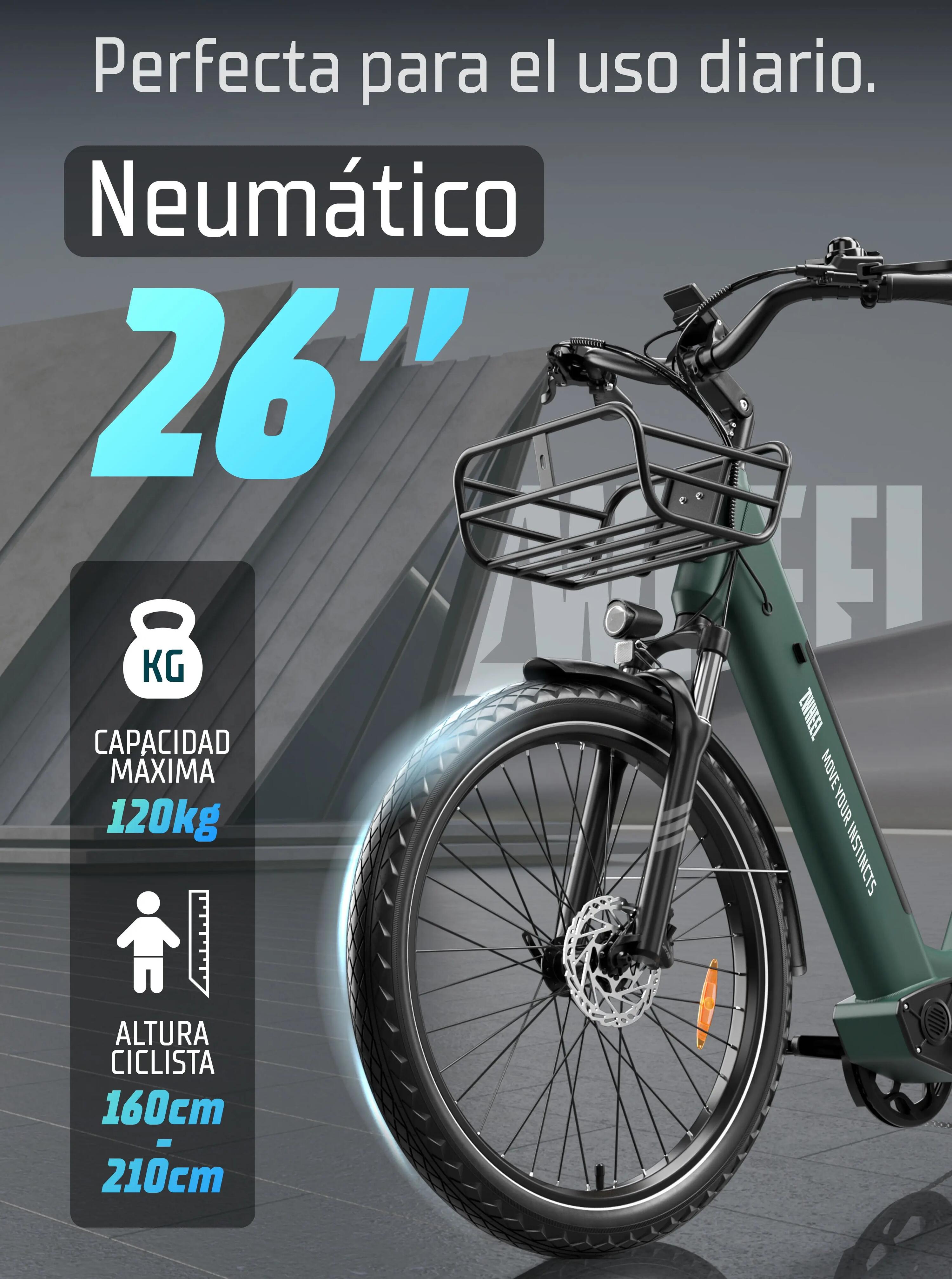 Bicicleta elétrica dobrável ZWheel Urban Realm, 250W, 45Nm, 13.5Ah, 130km, azul 5/11