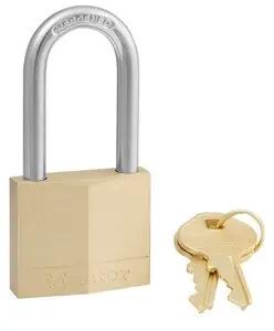 Sleutelhangslot met messing huis en middelgrote beugel, Goud, 7,6 x 4 x 1,3 cm 2/3