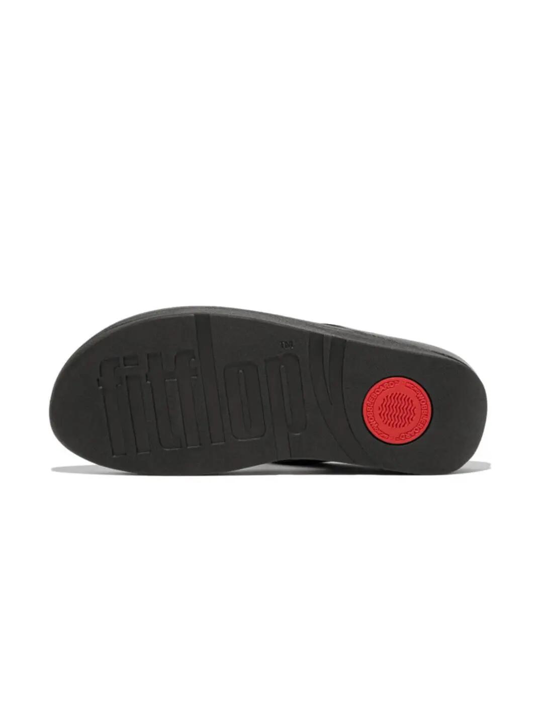 Sandalen für Frauen Fitflop Fino crystal chain Leder Schwarz 3/7