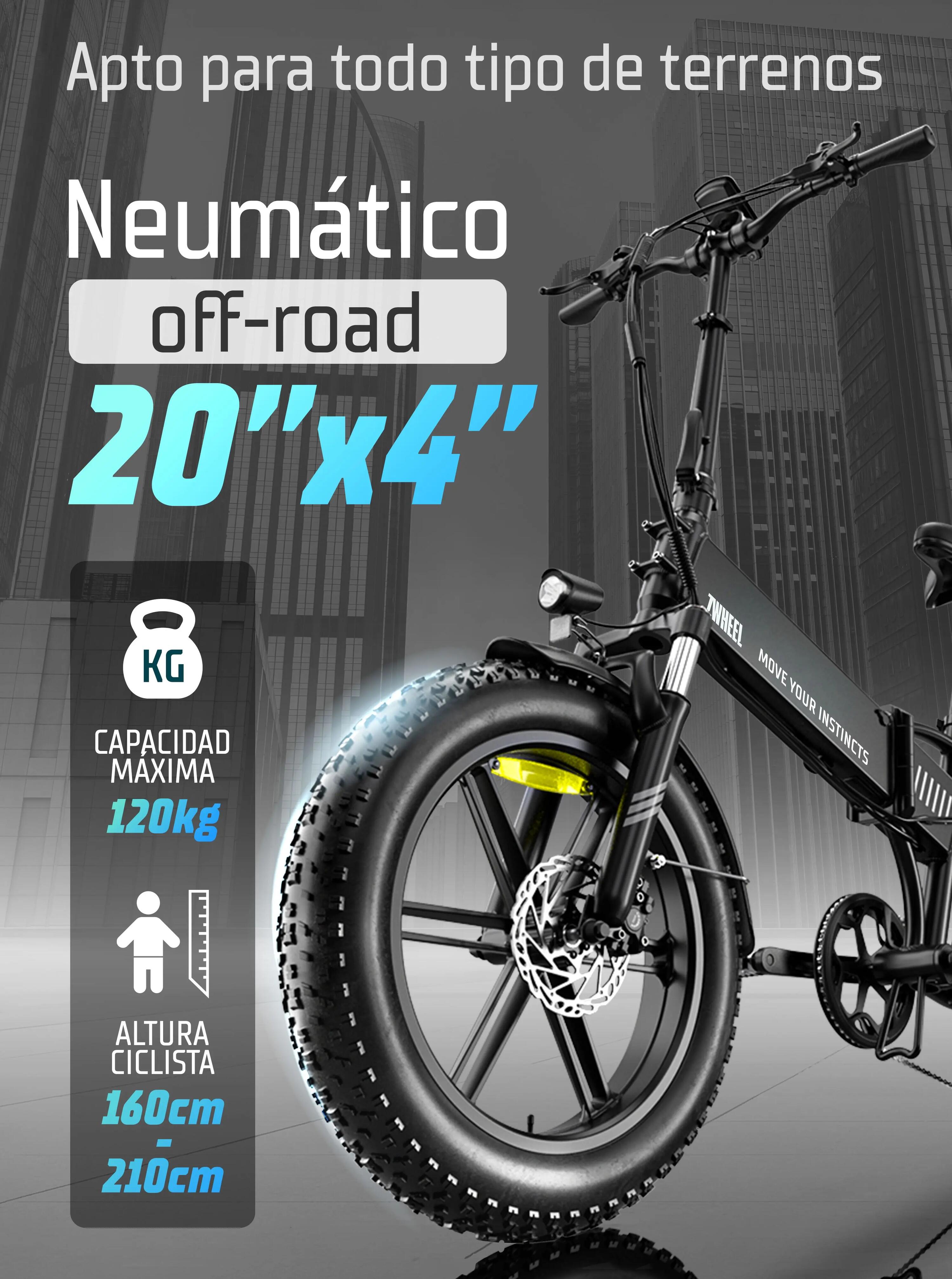 Bicicleta eléctrica plegable ZWheel Urban Flux, 250W, 55nm, 13Ah, 100km, verde 4/10
