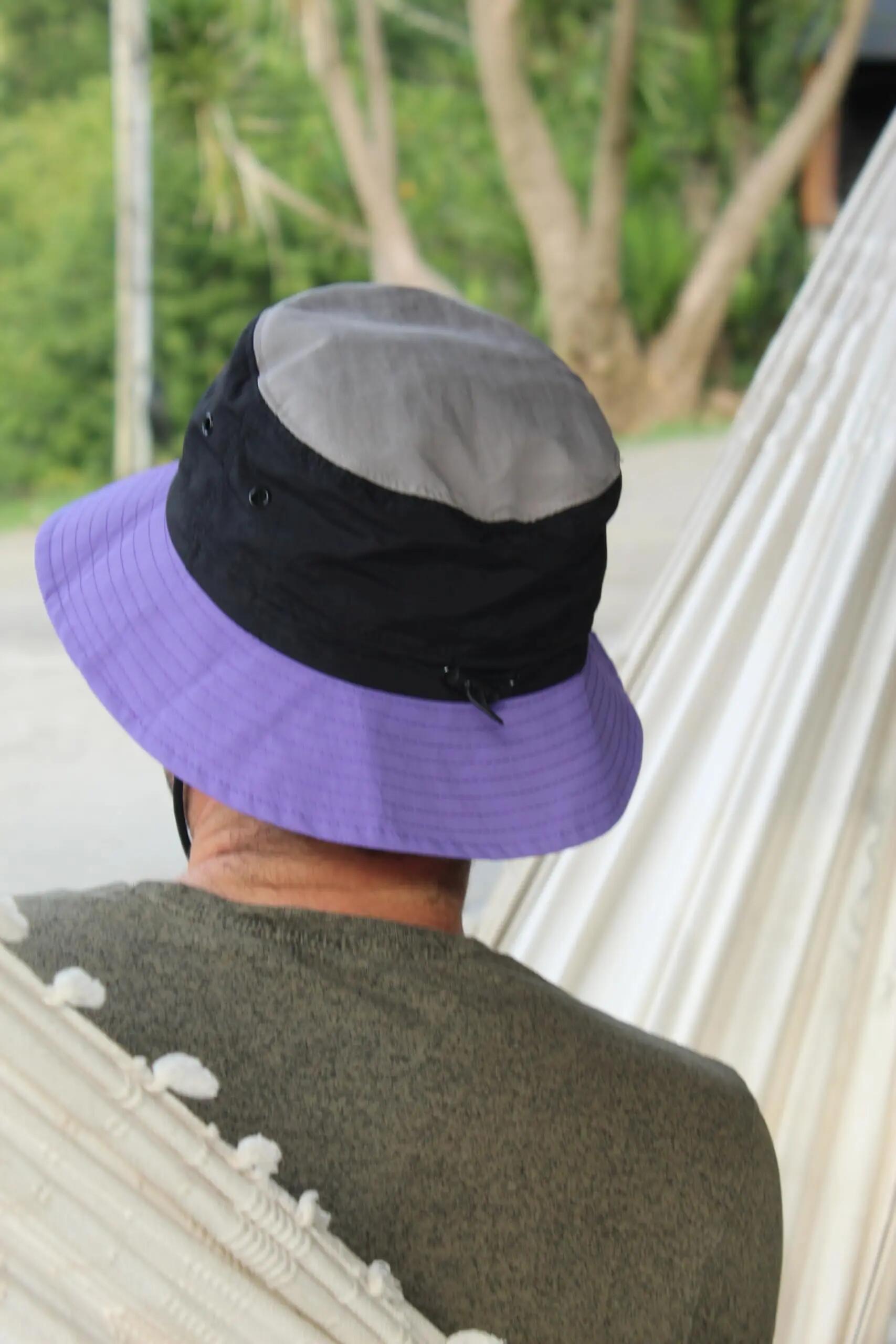 Chapeau de randonnée imperméable - respirant - taille unique - pliable (violet) 3/6