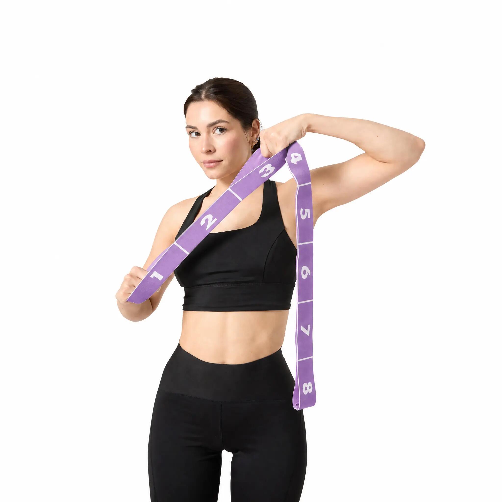 Fitnessband geschlossene Schlaufe mit 8 Griffen INDIGO 2/4