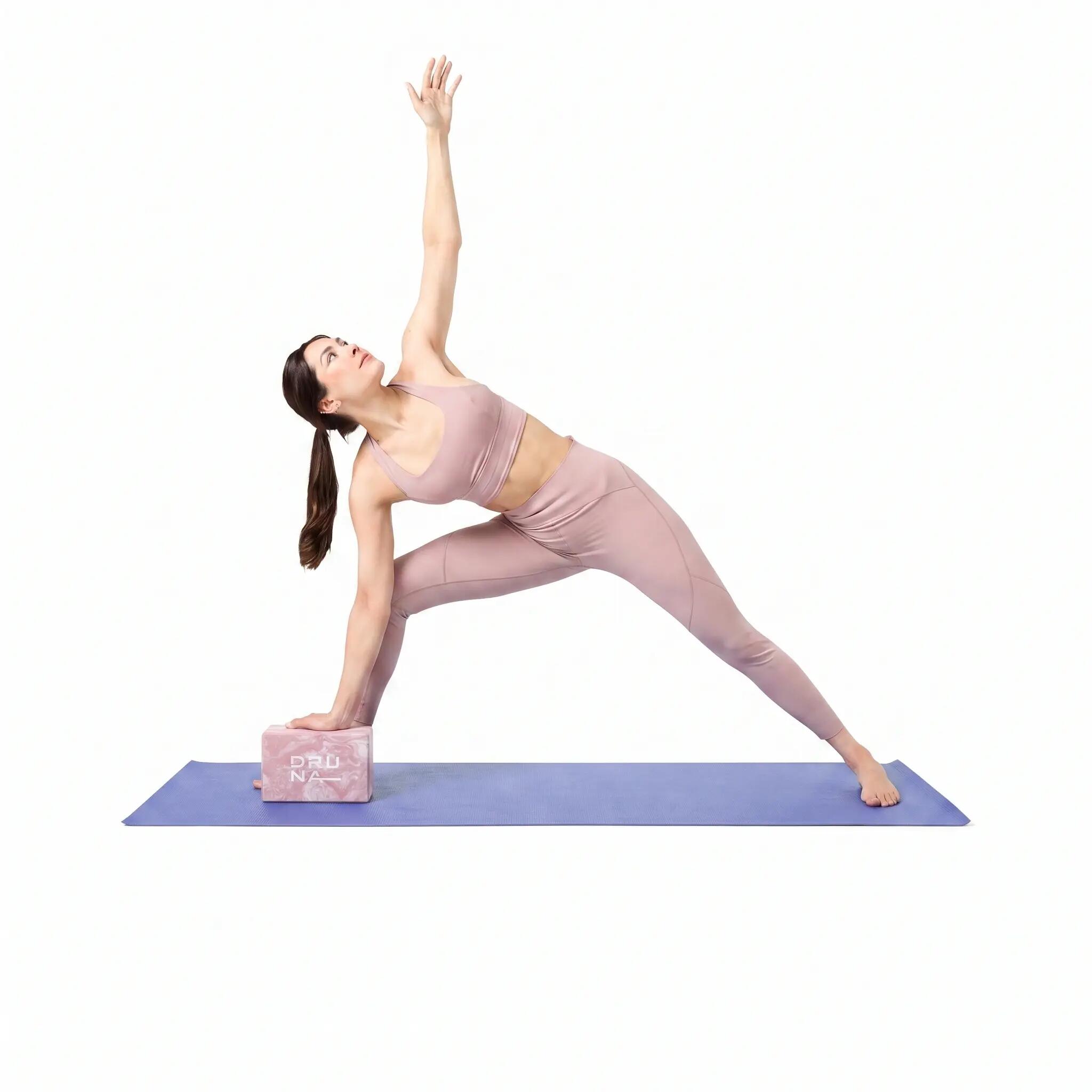 Bloco de Yoga INDIGO 22,8*15,2*7,1 cm Mármore Rosa 5/5