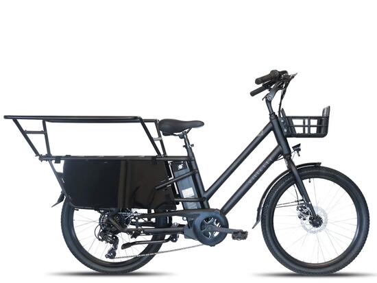 Vélo de transport Villette le Prolongé « longtail », noir