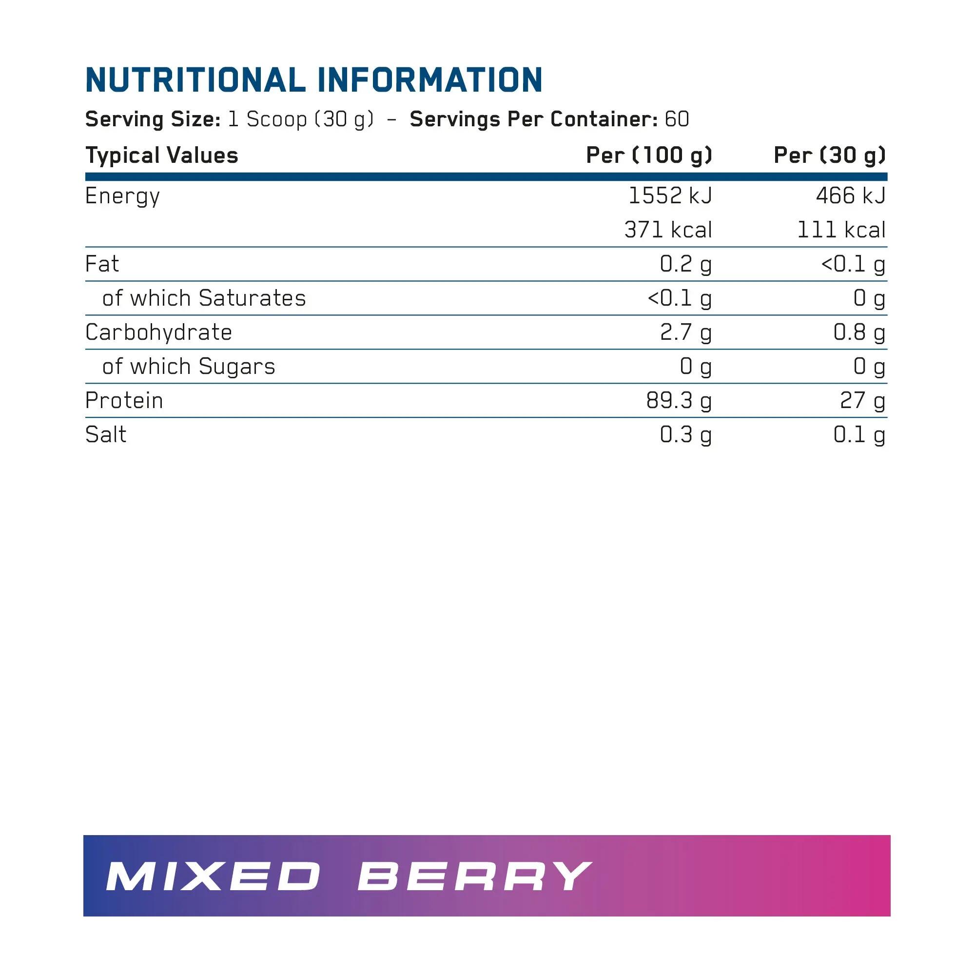 Protéine de bœuf - Beef-XP Clear Beef Protein - Mélange de Baies 6/7