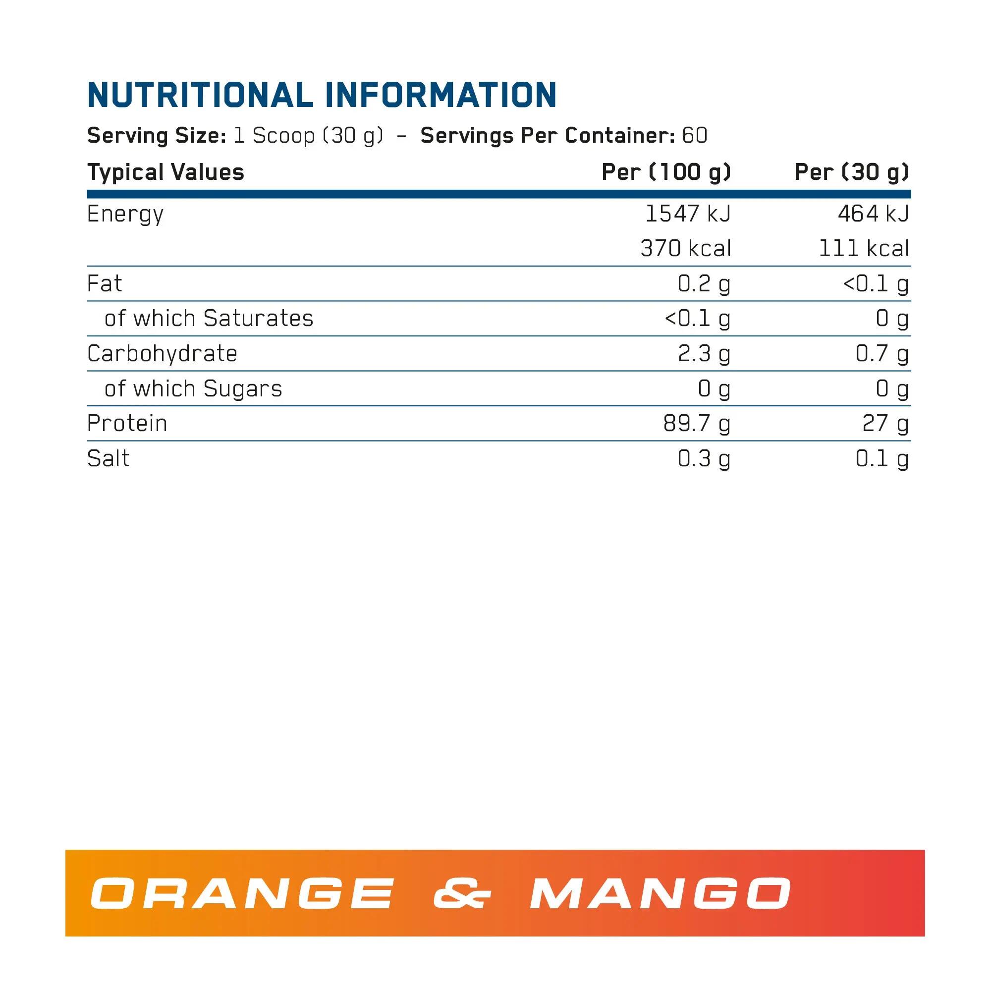 Protéine de bœuf - Beef-XP Clear Beef Protein - Orange Mangue 6/7
