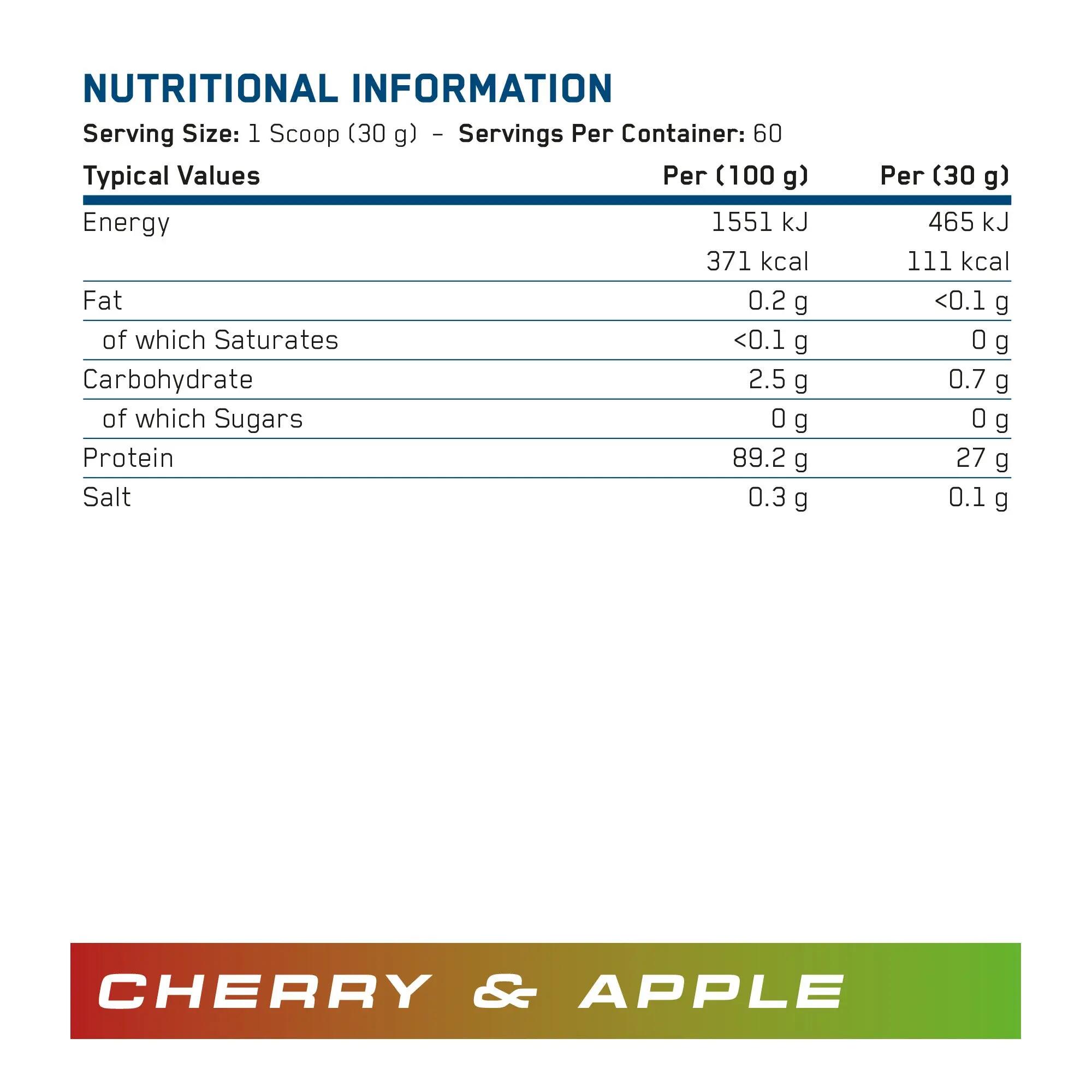 Protéine de bœuf - Beef-XP Clear Beef Protein - Cerise et Pomme 6/7