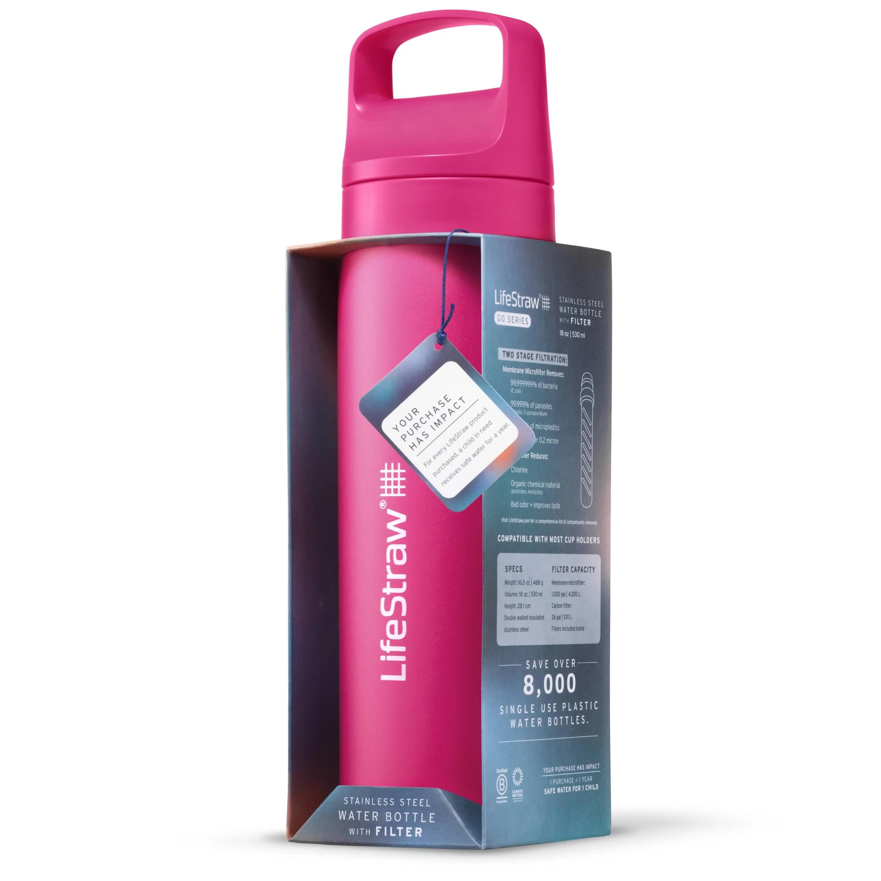 LifeStraw Go Steel 500 ml Filterflasche - orchid pink 7/7