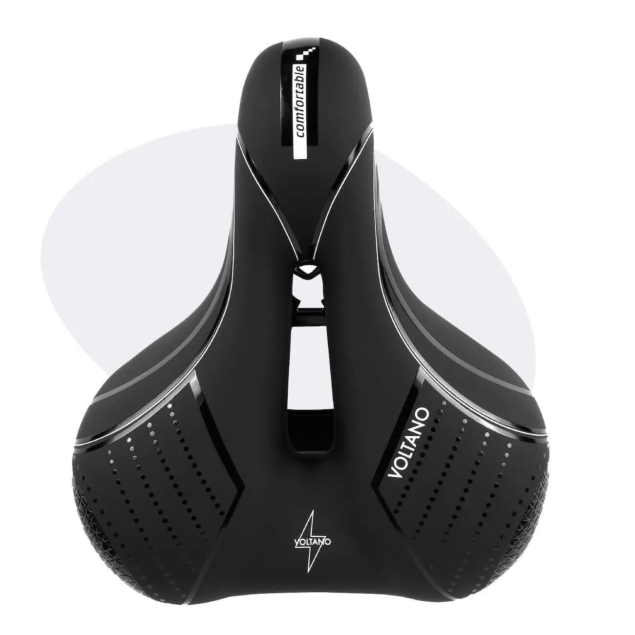 Voltano Fietszadel Essence - Zwart - Unisex - Breed - Gel Zadel 4/7