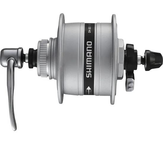 Moyeu dynamo HD-3D37 3 Watt - 36 trous - Center-Lock - blocage rapide - argent