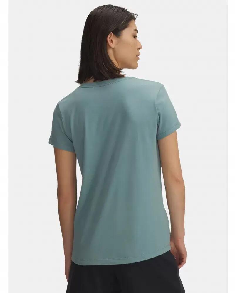Camiseta de treino feminina Under Armour Rival Logo serpentina/azul jaspe 3/5