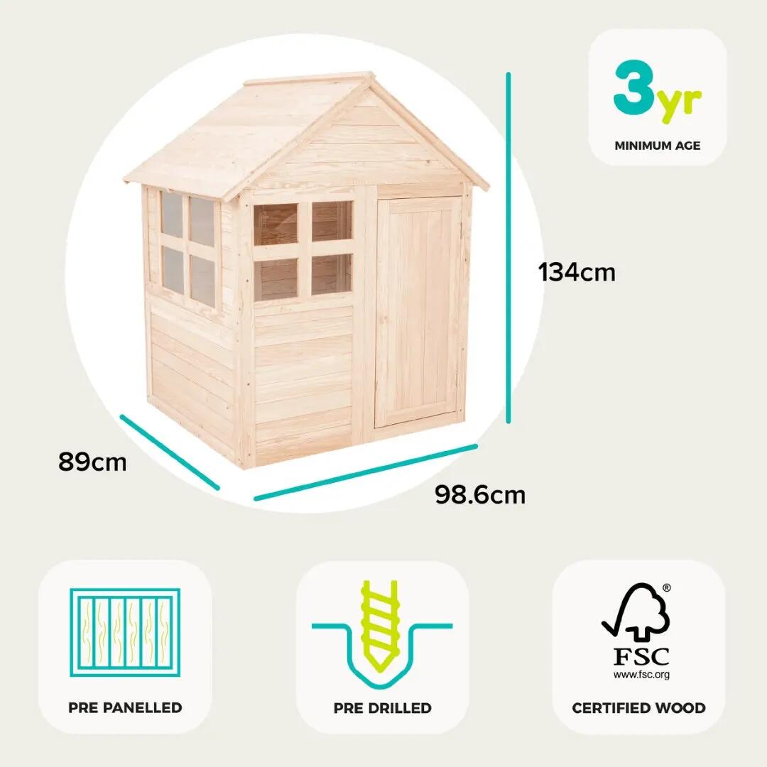Kinderhuisje BOUTON D'OR COTTAGE bruin FSC® 4/5