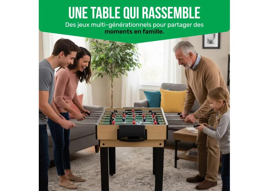 Table multi-jeux 10 en 1 4/7