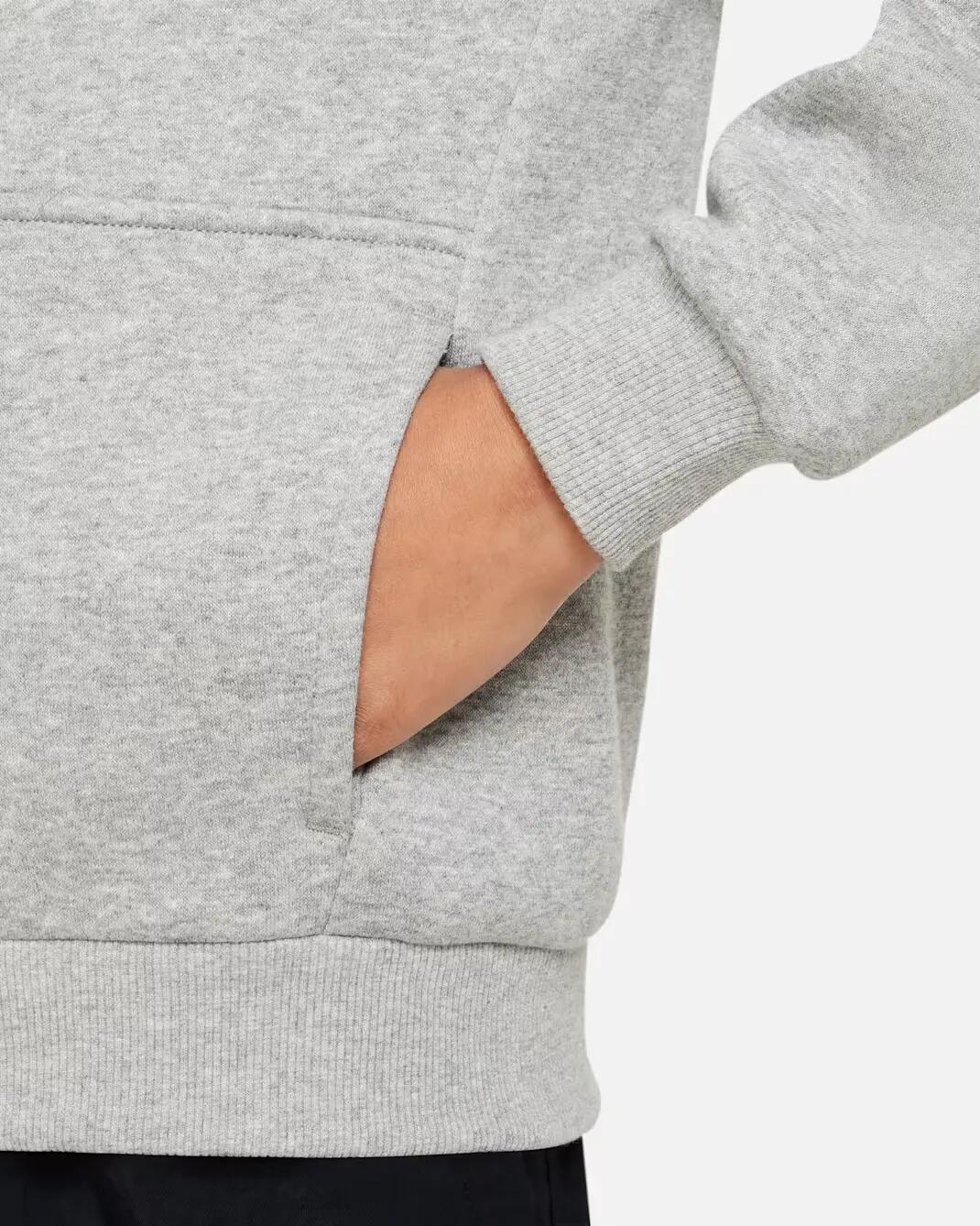 Felpa con cappuccio full zip junior ( fleece) nike grigio 4/4