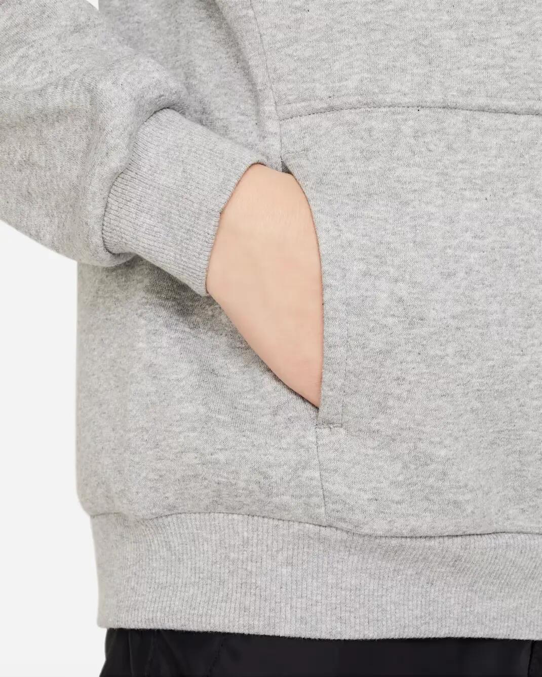 Felpa con cappuccio junior ( fleece) nike grigio 4/4