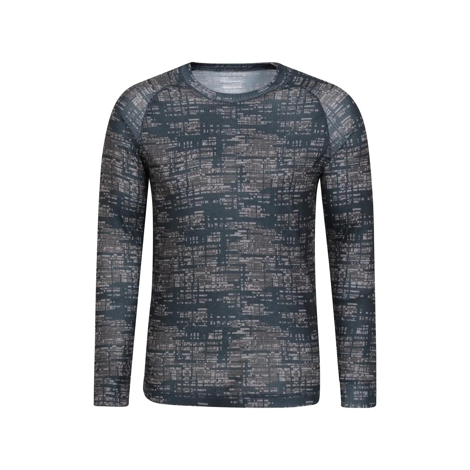 Mountain Warehouse Mens Talus Printed Long-Sleeved Thermal Top