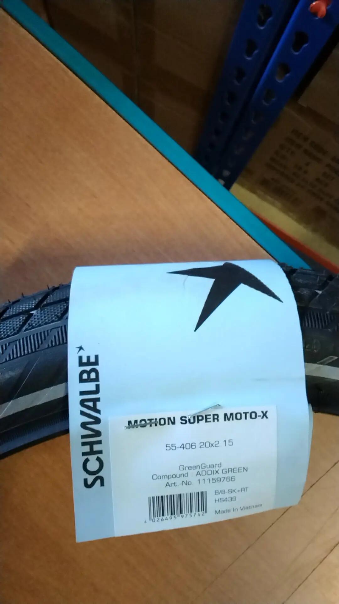 Pneumatico da città Schwalbe Motion Super Moto-X 20'' TubeType Rigido Addix Gree 7/7