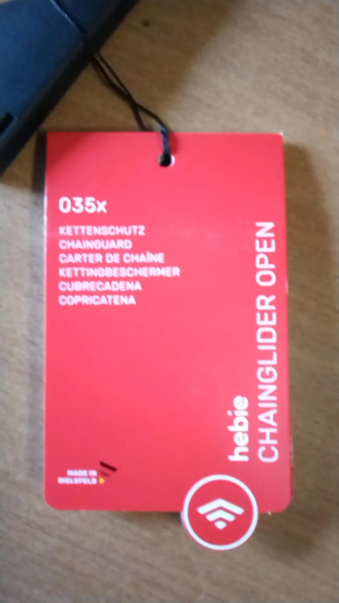 Hebie Kettenschutz Chainglider Open Plus 38 Zähne schwarz 5/7