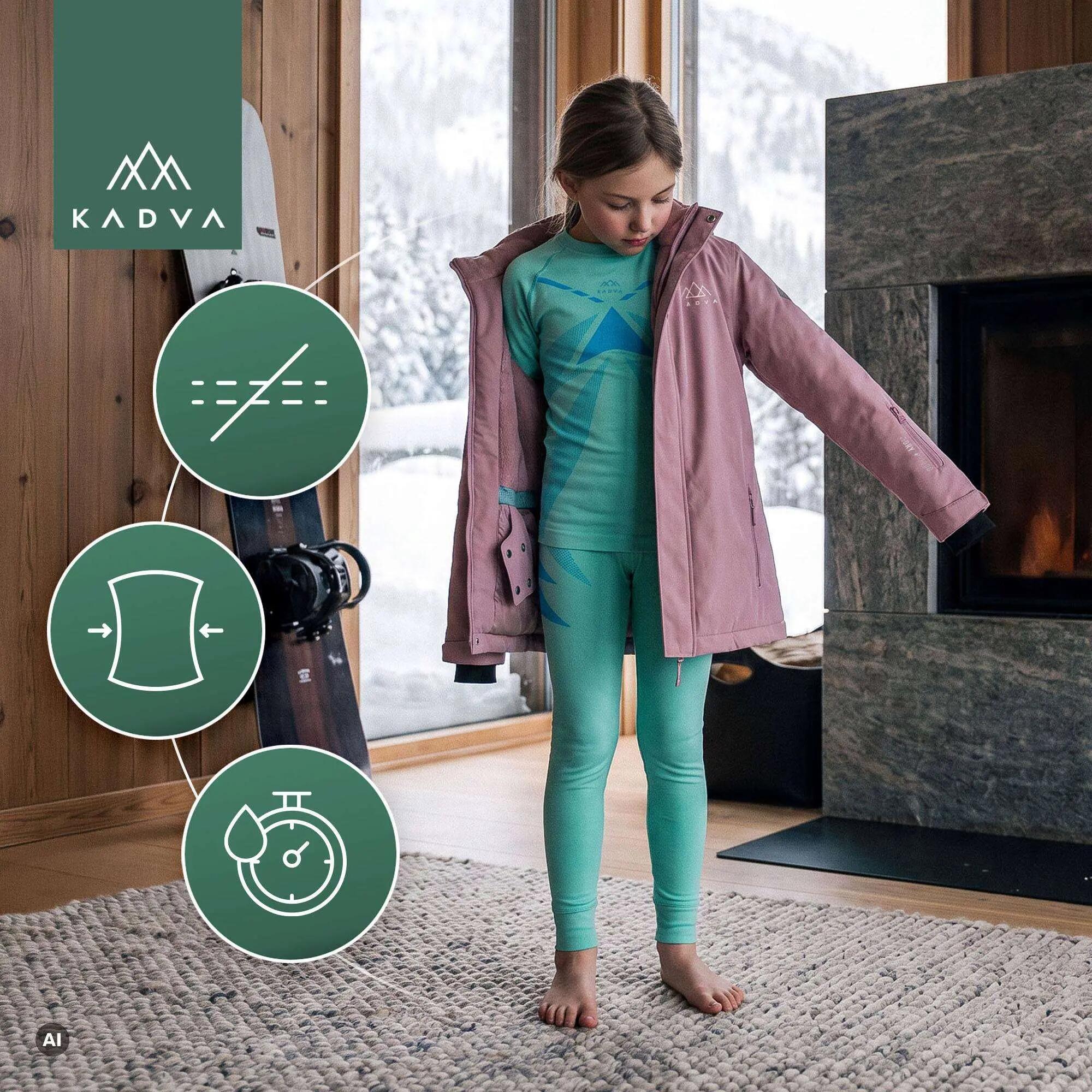 Ropa interior térmica para niños KADVA ALPINESTEP THERMO LIGHT PLUS JR SET 6/7