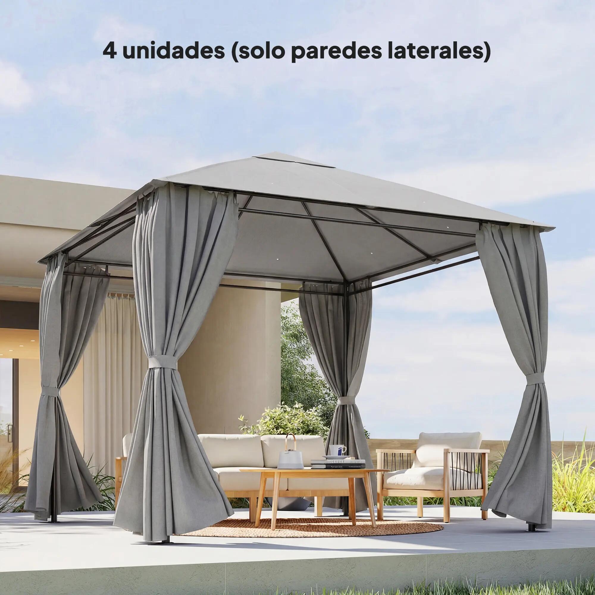 Laterais para Tenda Outsunny Cinzento claro 5/5