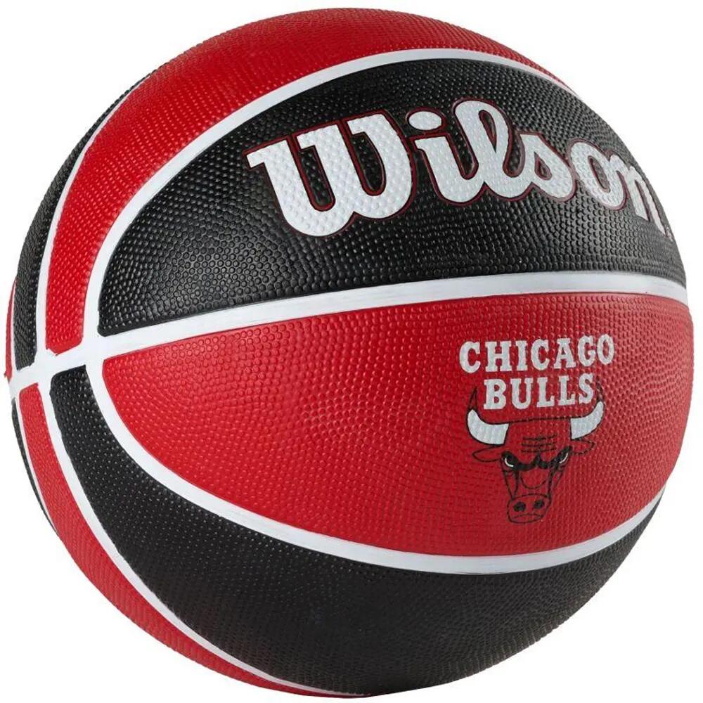 Pallacanestro Chicago Bulls Wilson NBA Team Nero Rosso 7 3/3